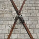 Vintage wooden skis pair L=194cm