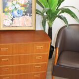 4-drawer chest of drawers in teak 1960 Denmark