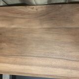 Art Deco raw wood sideboard in solid walnut