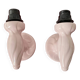 Pair of pink porcelain sconces, JM Porcelaine de Limoges