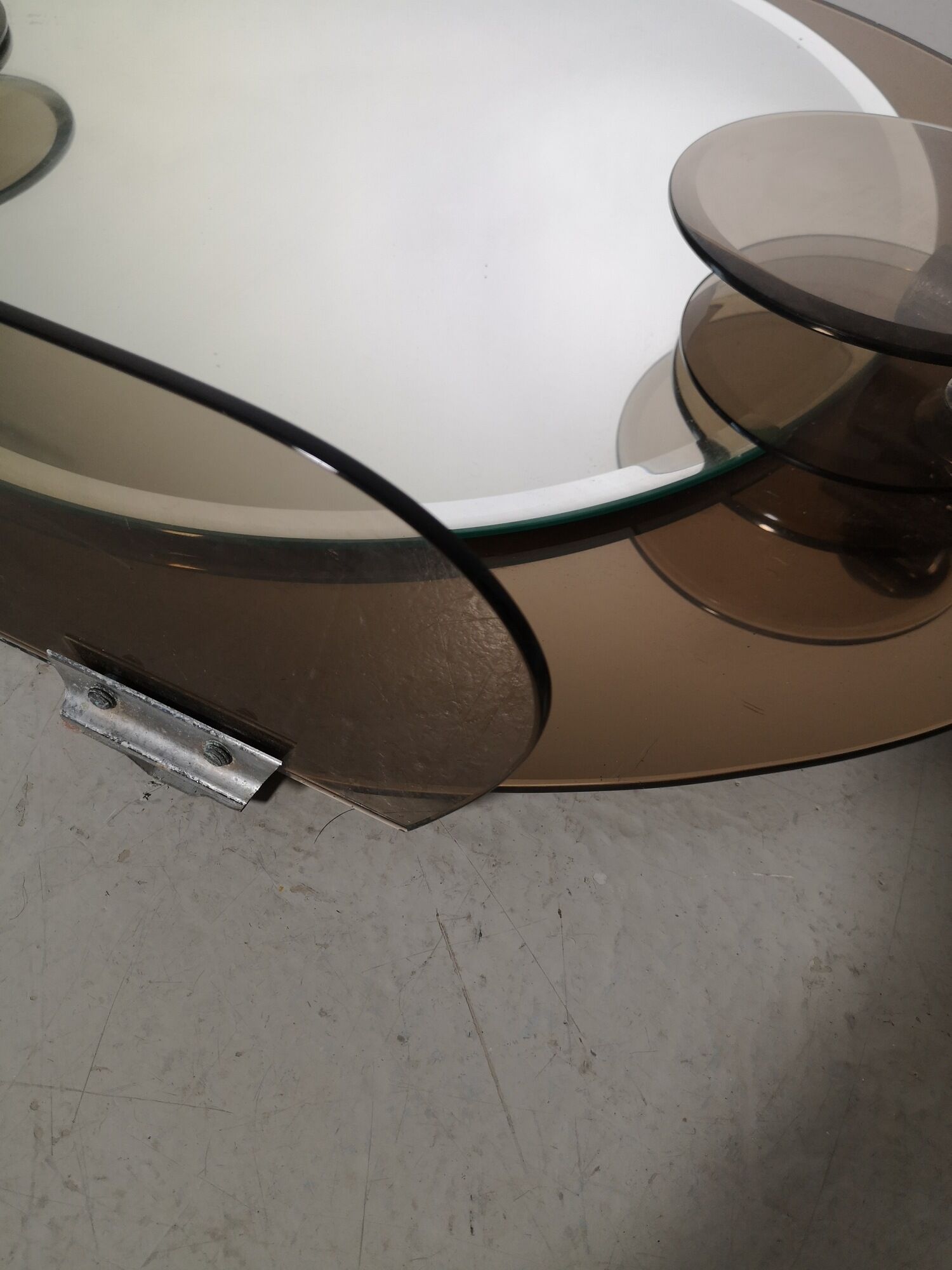Backlit and smoked wall mirror
