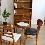 4 Scandinavian teak chairs 1960 Denmark