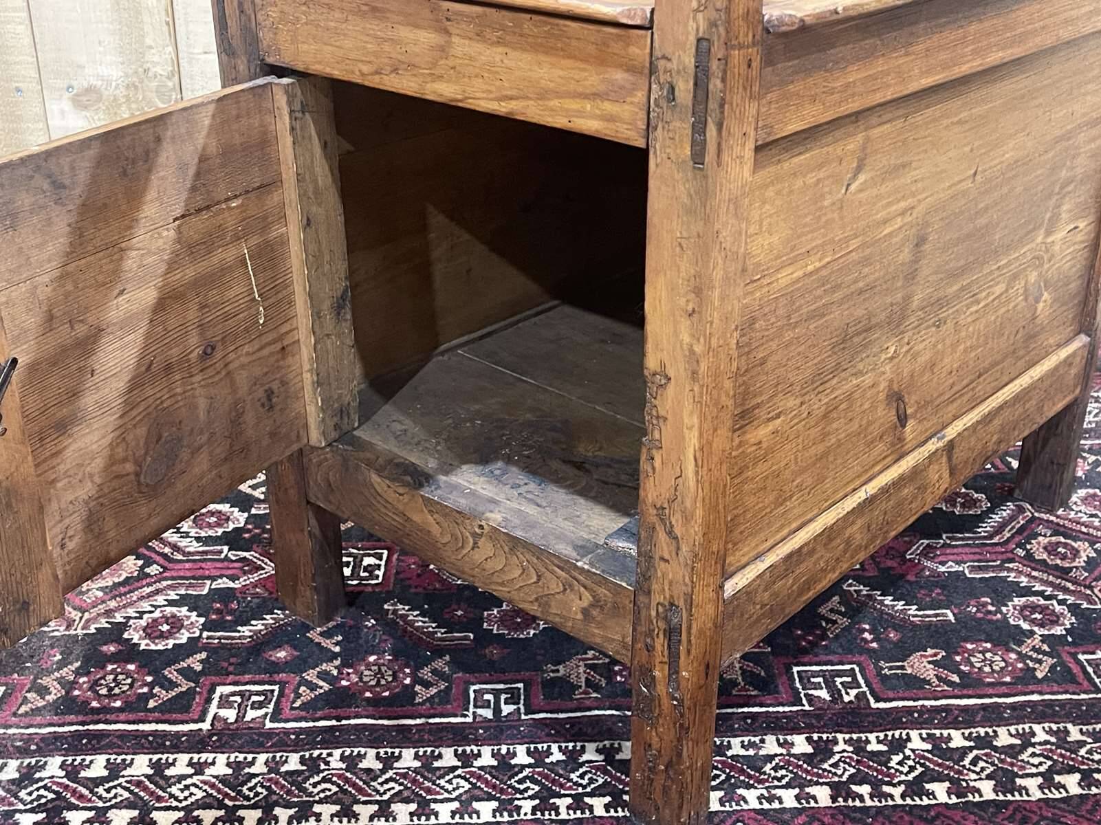 Rustic fir fireplace bench early 20th century