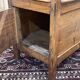 Rustic fir fireplace bench early 20th century