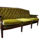 Canapé vintage vert mousse / chesterfield / canapé