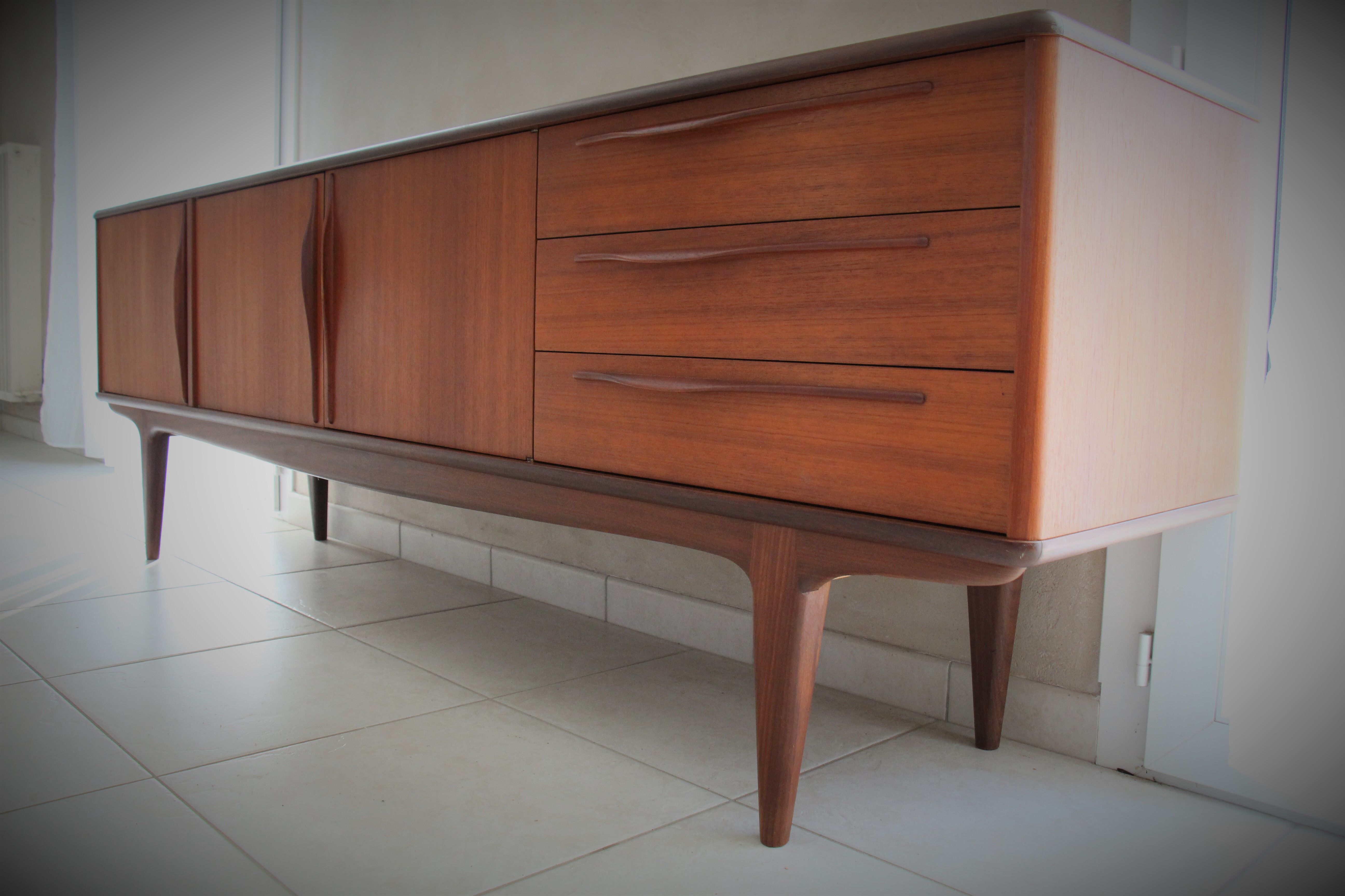 Scandinavian design enfilade in vintage teak