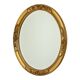 French Oval Bevelled Mirror with Rose Gold Finish 58cm