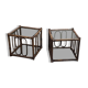 Two rattan and smoked glass tables, 1970