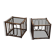 Two rattan and smoked glass tables, 1970
