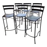 Urgent set of 6 metal bar stools in industrial style