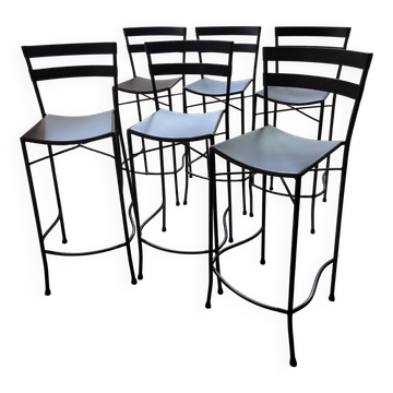 Urgent lot de 6 chaises de bar métal style industriel