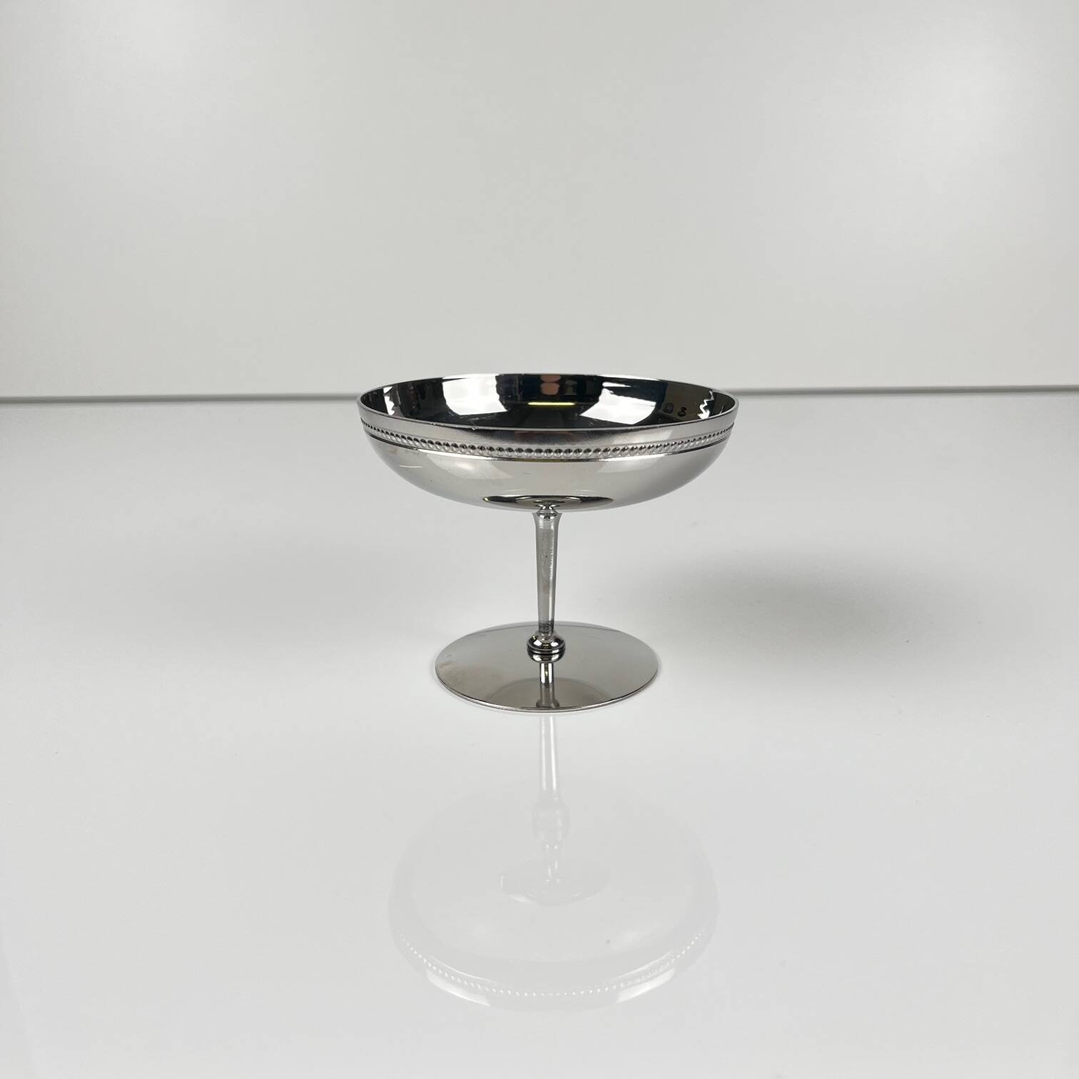 Set of 6 stainless steel ice cream cups, 1970