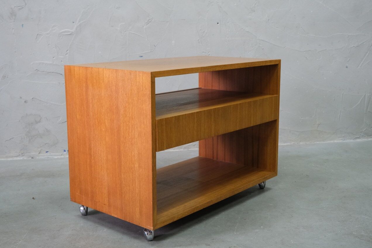 Mid -Century Teak Mobile Two-Sided Cabinet from WR, 1970s.