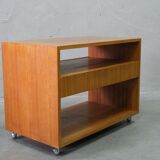 Mid -Century Teak Mobile Two-Sided Cabinet from WR, 1970s.