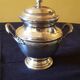 19th century teapot and sugar bowl. Silver metal hallmark.