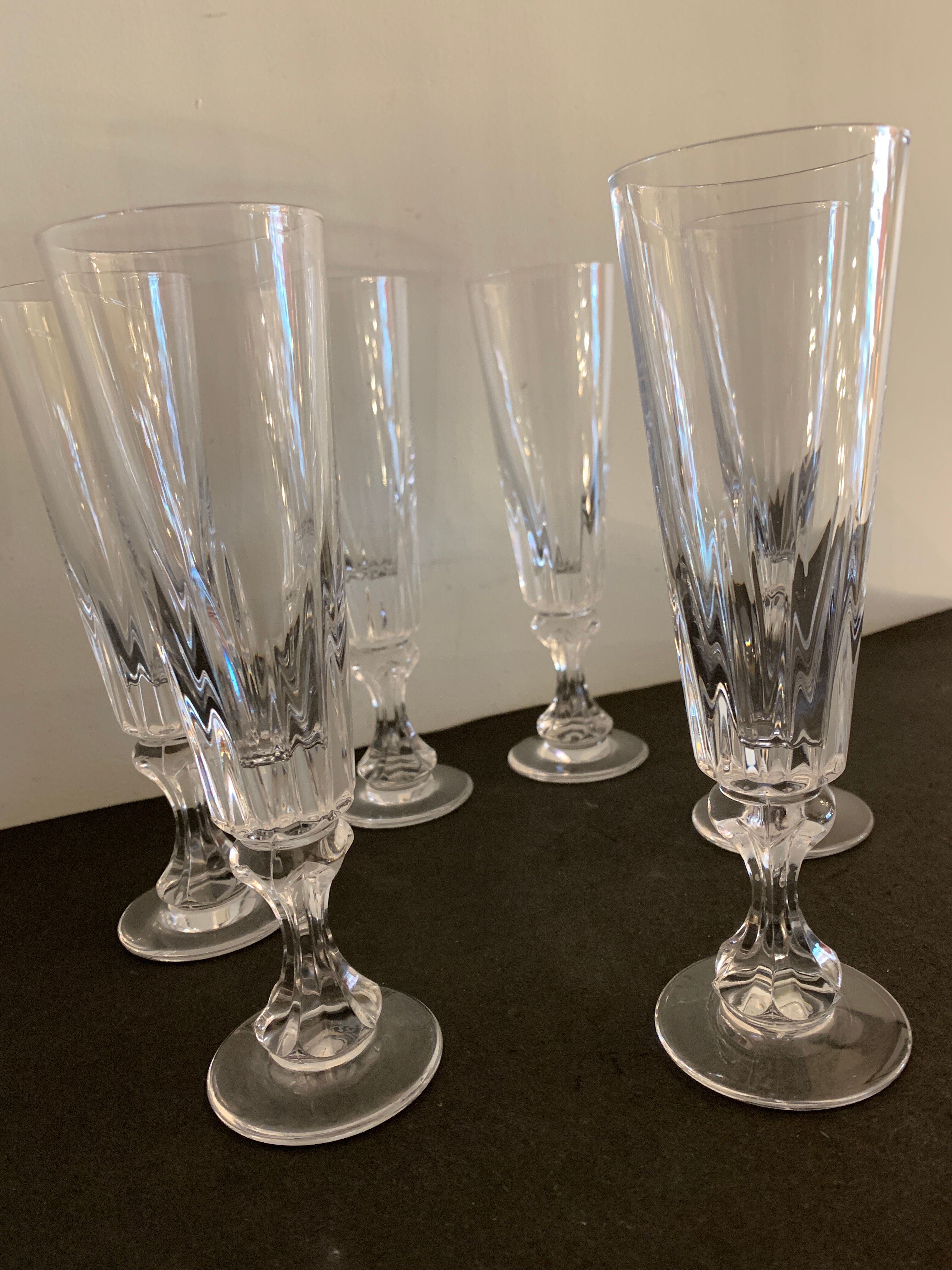 Set de 6 flûtes à champagne en cristal Bayel