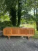 Low Oak Sideboard, Henry Kjaernulf Style, 1960-1970, Danish Design. Mid-Century Modern Style.
