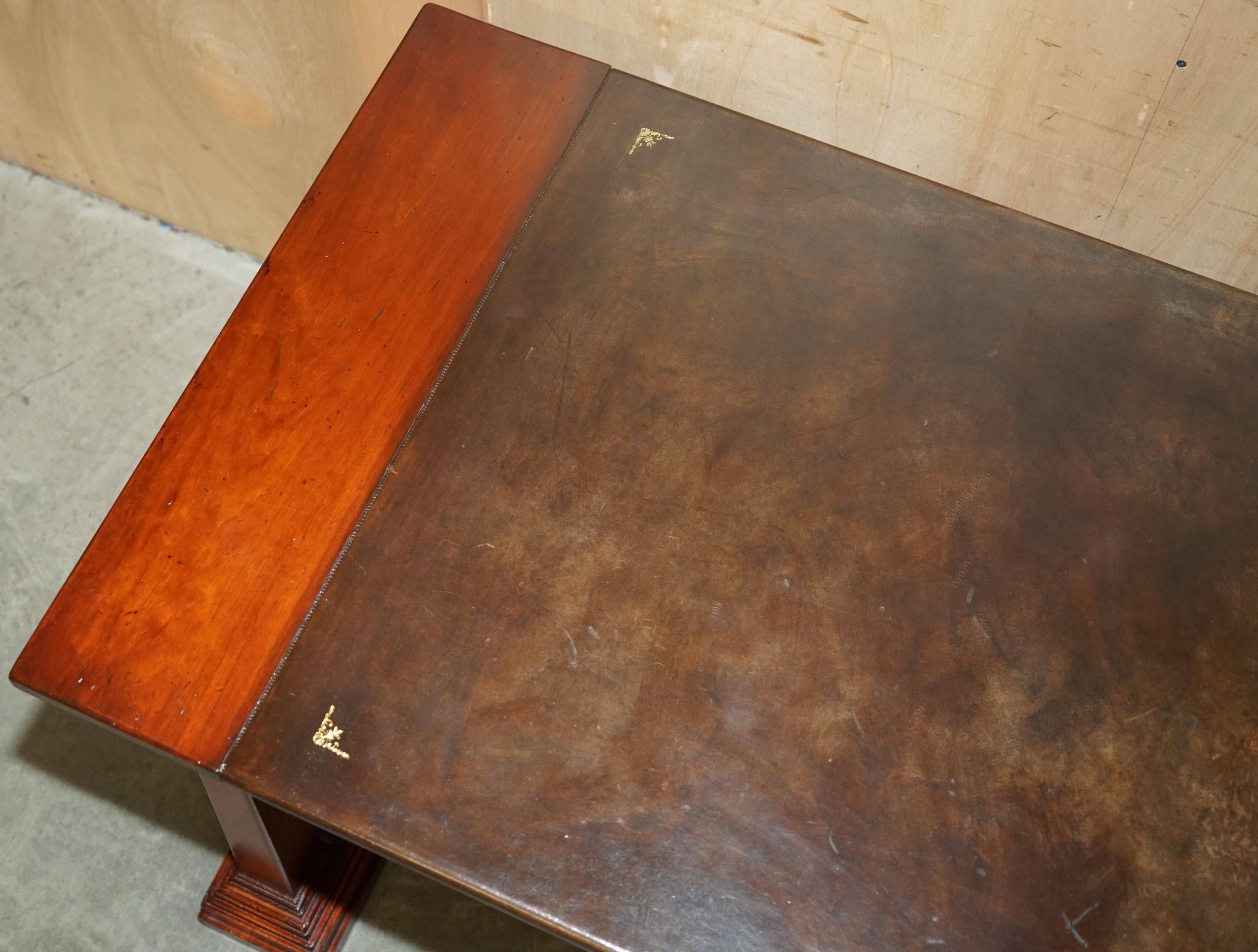 Bureau d'architecte vintage Harrods Kennedy cuir
