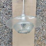 Holophane art deco glass pendant light