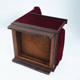 2 red velvet Amsterdam School Art Deco chairs, The Netherlands, 1930s