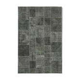 Hand-knotted oriental vintage 200 cm x 300 cm grey patchwork rug