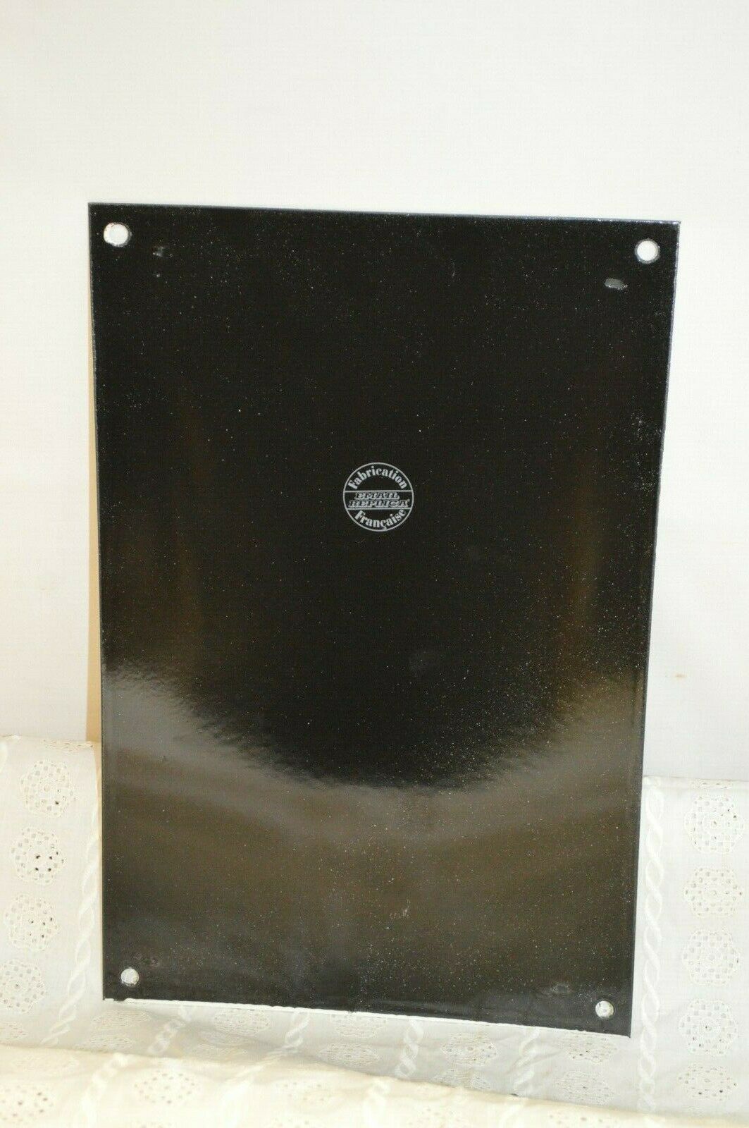 Enamelled plate "black cat coffee"