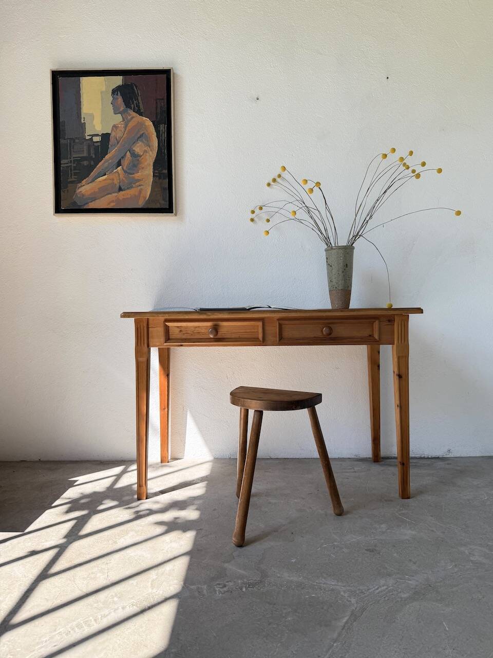 English style pine desk