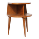 Tripod bedside table veneered in oak, 1950.
