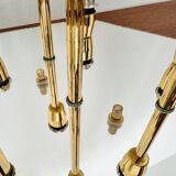 Lustre encastré en verre bicolore des années 1980 par F. Fabbian