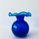 Blue ruff vase