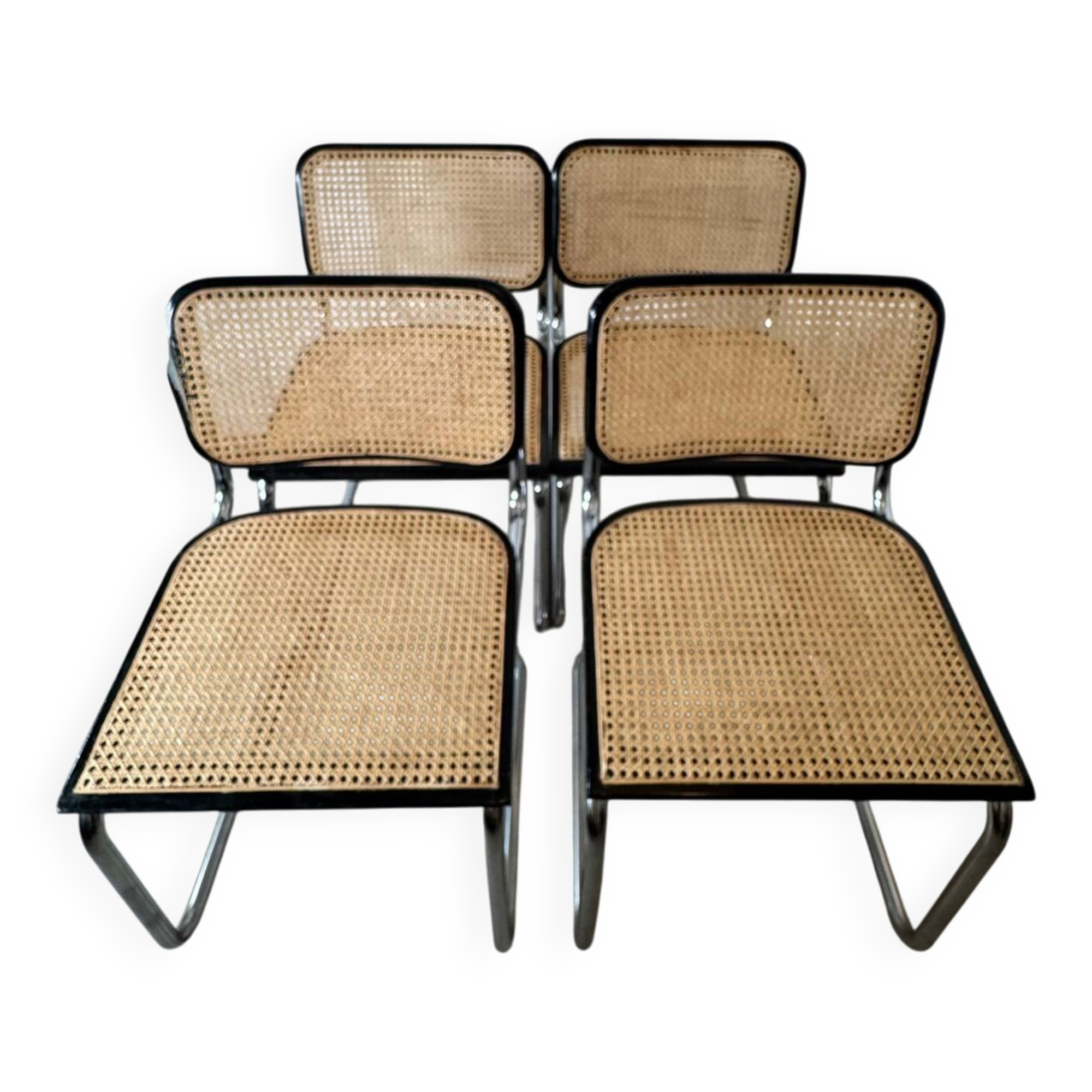 4 chaises Cesca Marcel Breuer  b32 - made in Italy