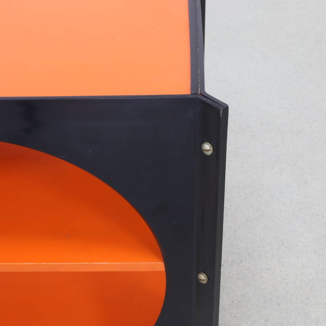 Table basse vintage sur roulettes Space Age