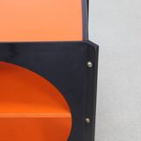 Table basse vintage sur roulettes Space Age