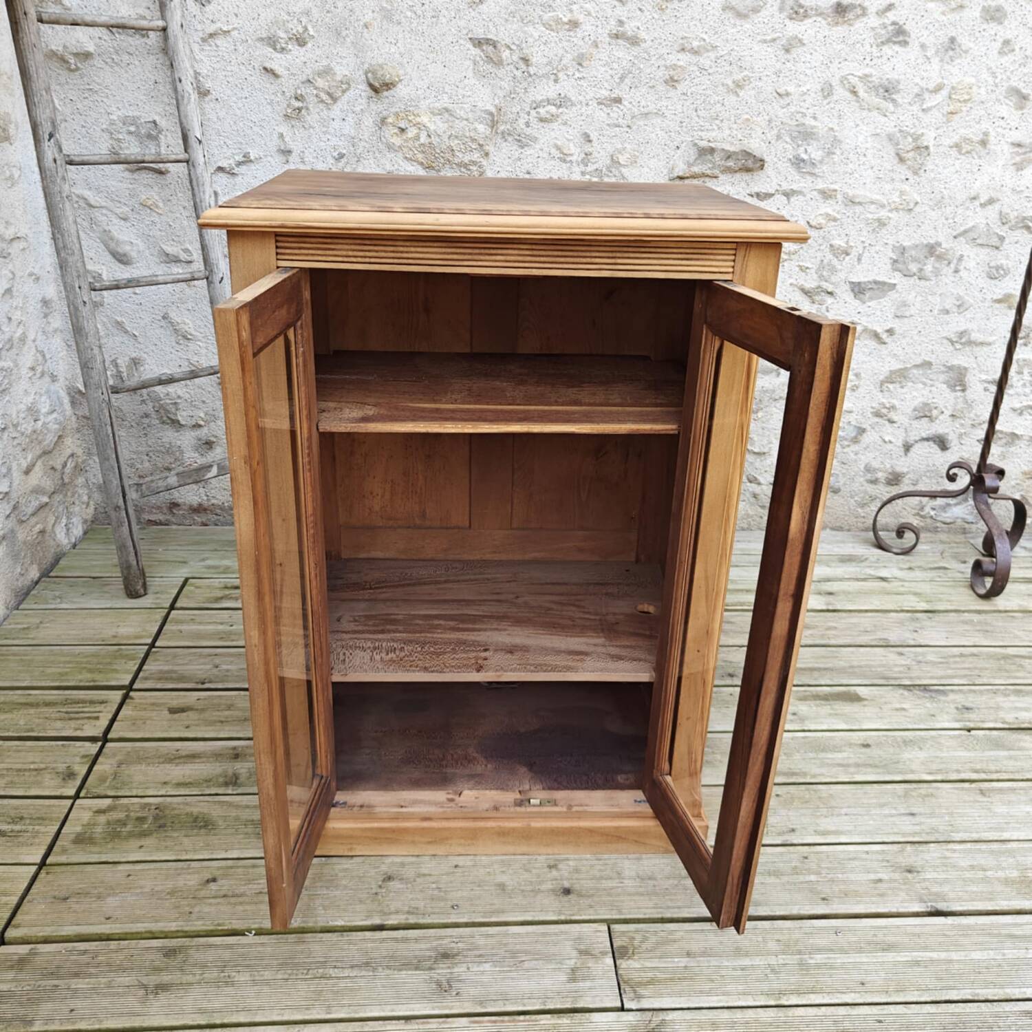 antique glass sideboard