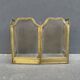 19th-century fireplace screen by Bouhon Frères in brass