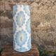 Vintage lampenkap, blauw, Bloemmotief.