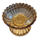 Amber glass catchall dish – 1940s–1950s