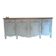Louis XV buffet in grey patinated solid cherry wood in the Gustavian style.