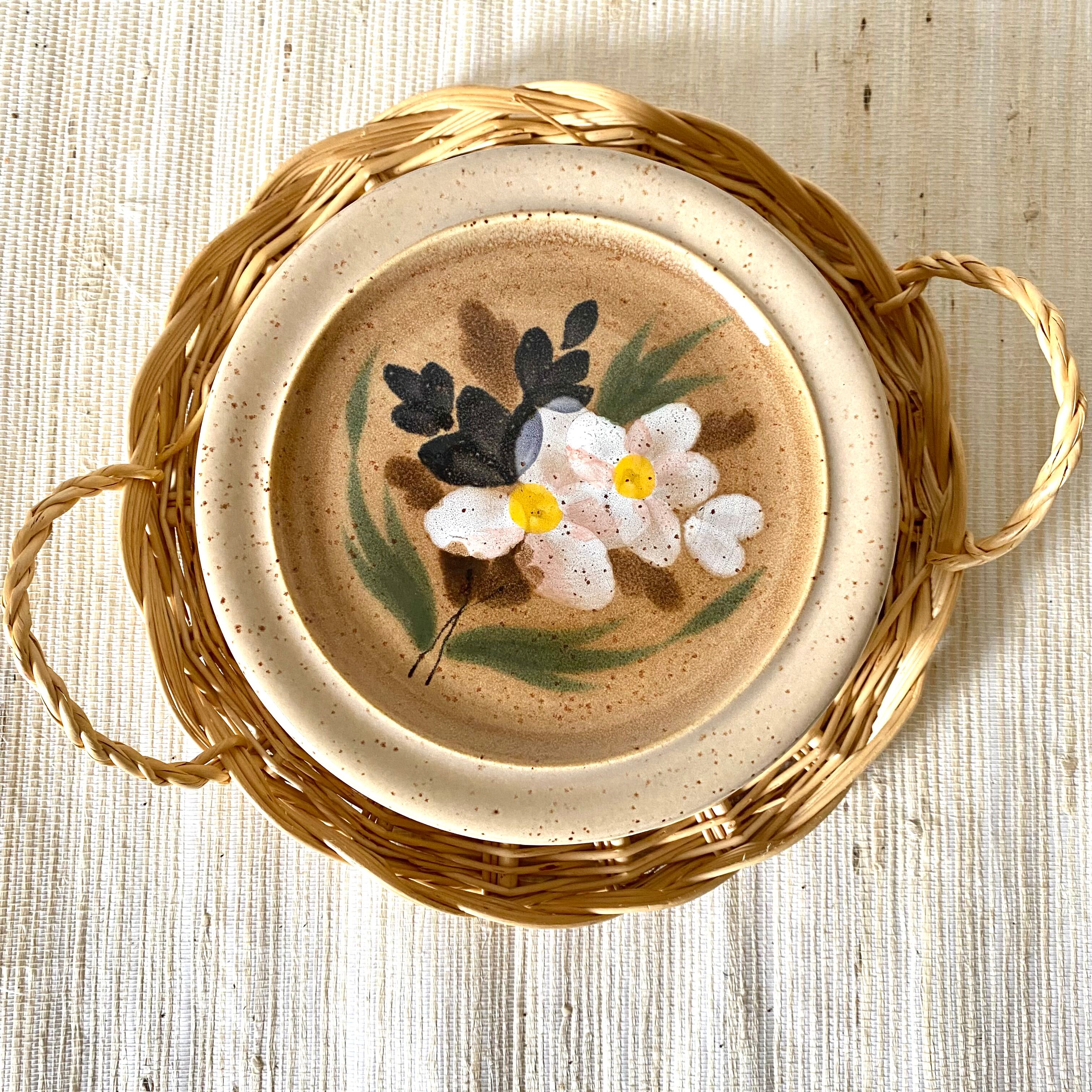 MBFA Pornic ceramic dessert plates, 1970s