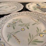 Set de 3 assiettes anciennes en céramique