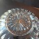 Vintage crystal bowl with radiant decoration, 20 cm