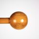 Vintage Scandinavian-style pine ball coat rack