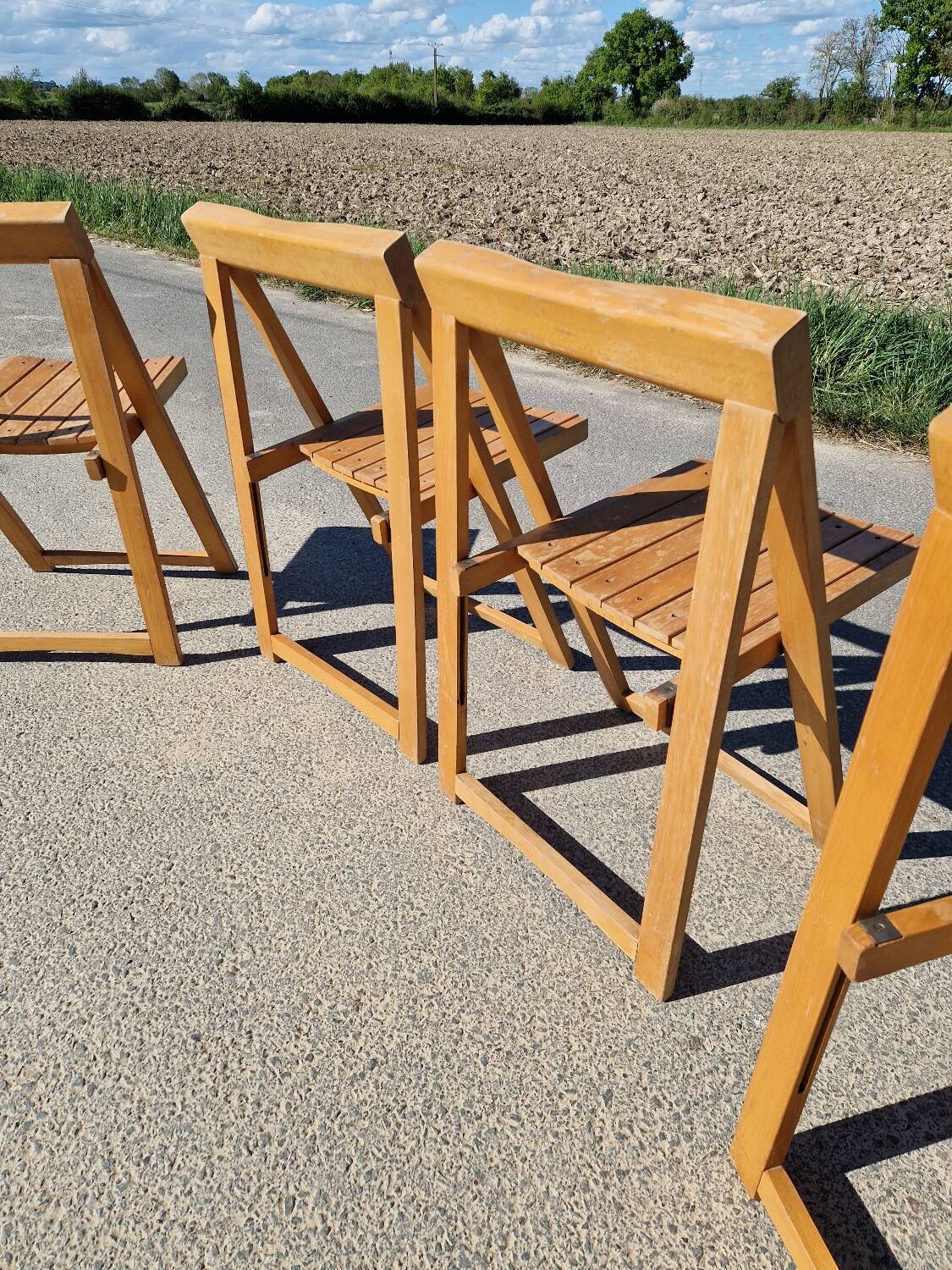 Set of 4 Vintage Folding Chairs