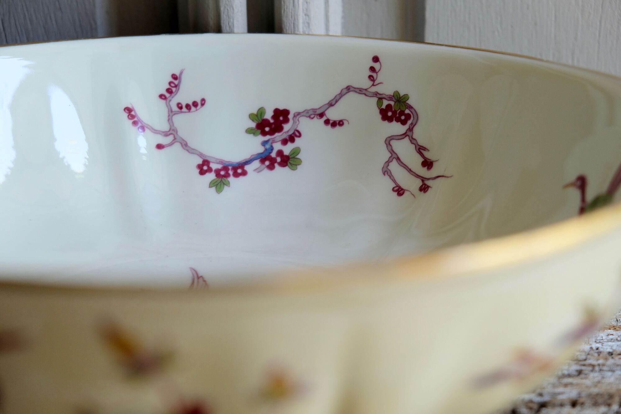Flat porcelain bowl B & C Limoges L. Bernardaud & Cie France
