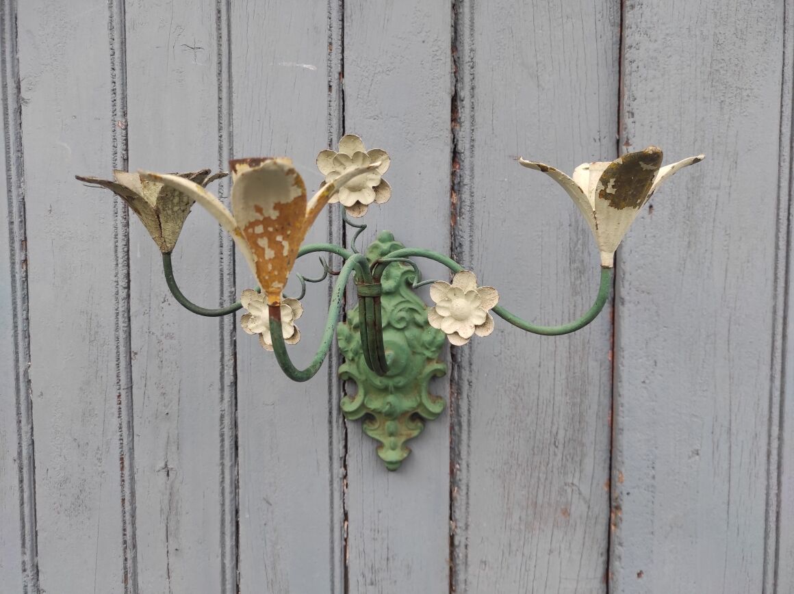 Paire d’appliques murales vintage Français