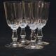 4 antique baccarat cut crystal wine glasses? saint louis?
