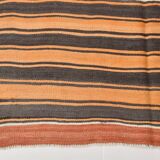 4x7 Pale Orange Kilim Rug, Rugged Rug, Antique Bohemian Style, 128x215Cm