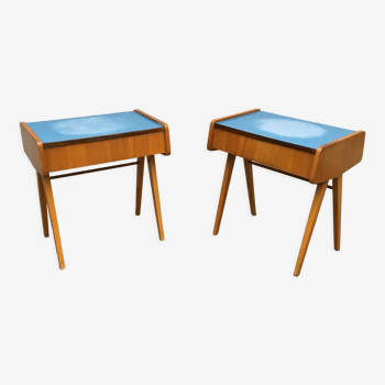 Paire de tables de chevets frantisek jirak 1960