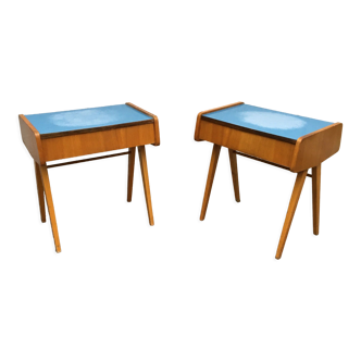 Paire de tables de chevets frantisek jirak 1960