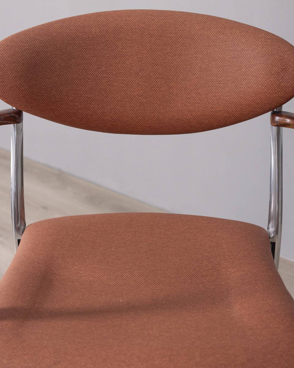 Set of 5 vintage 1980s Coro chairs with armrests, designed by Origlia